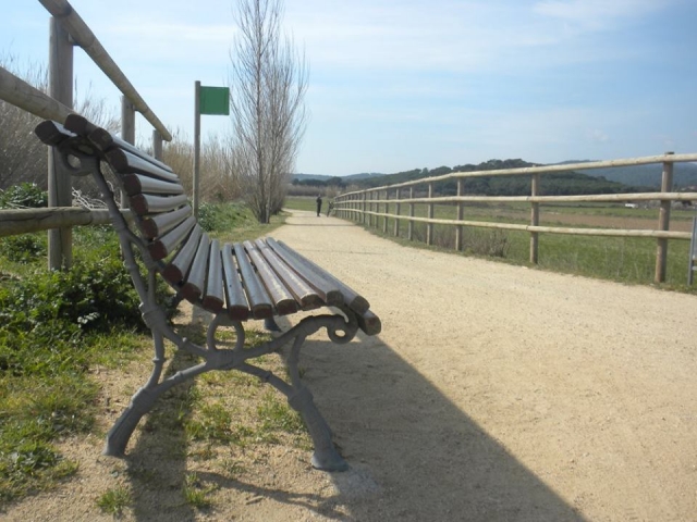 Bench on the road 